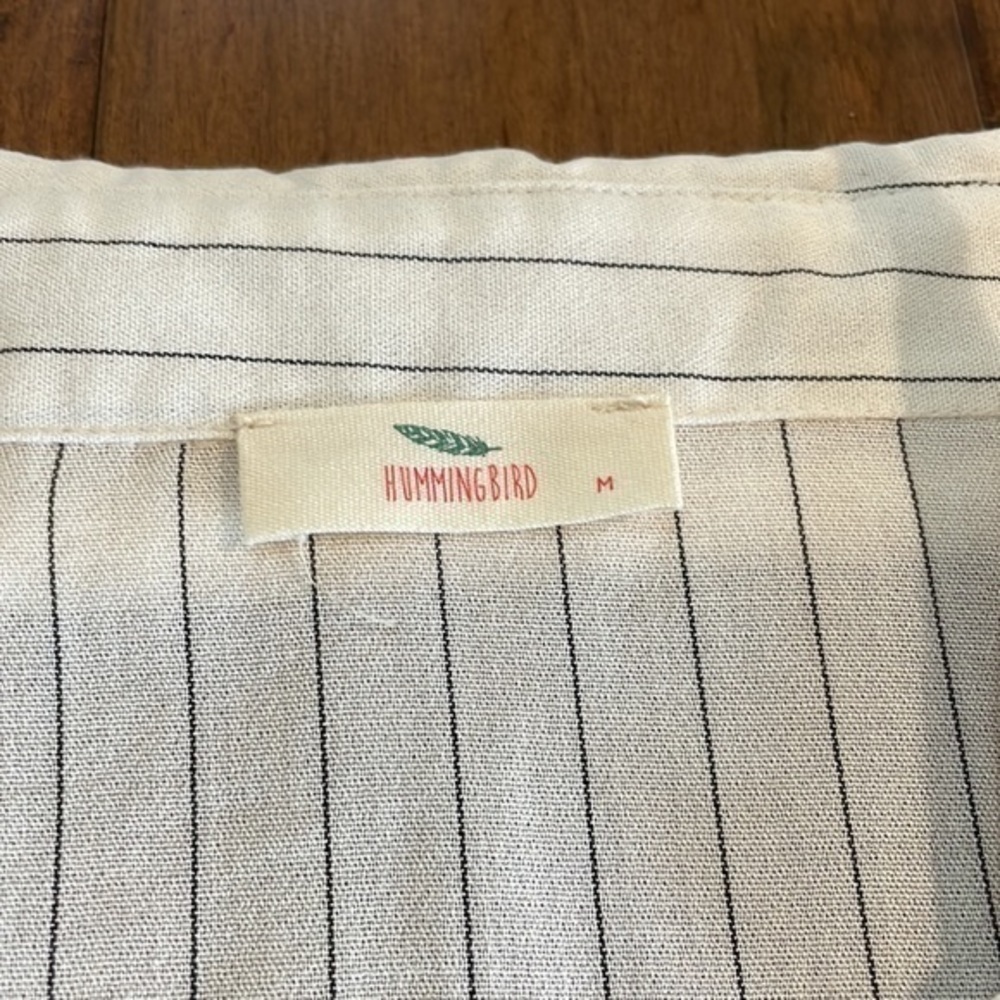 Hummingbird Cold Shoulder Button Down V-Neck Tunic - image 4